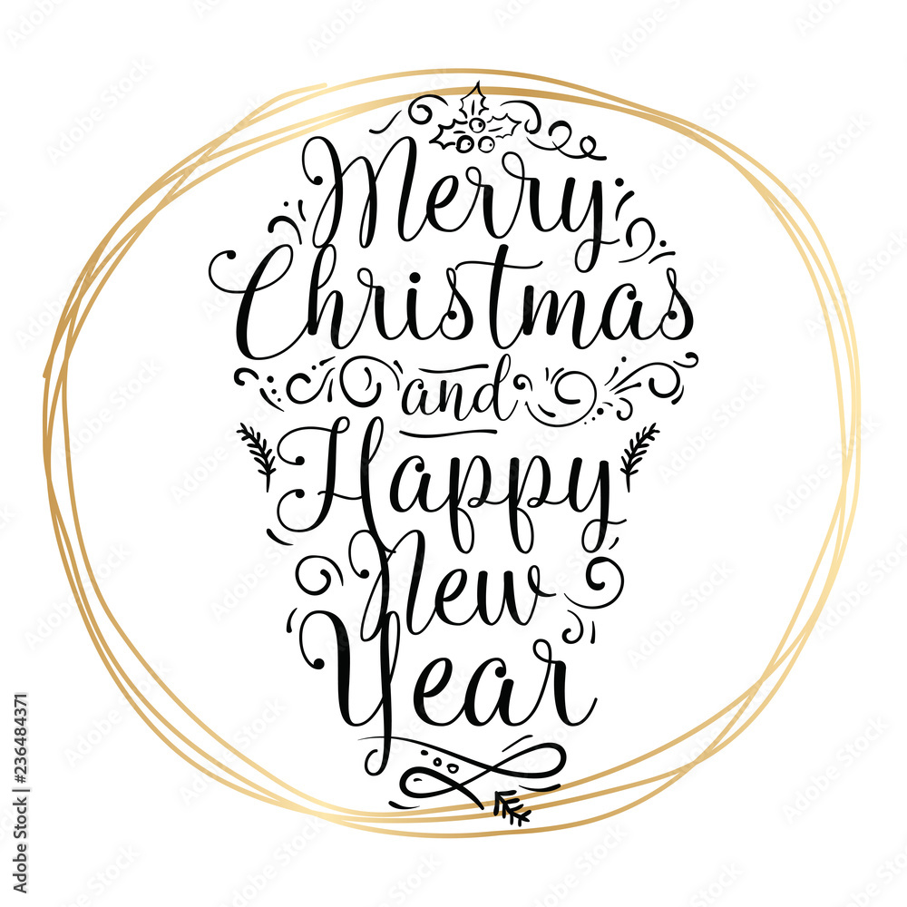 Merry Christmas typography. Merry Christmas typography.