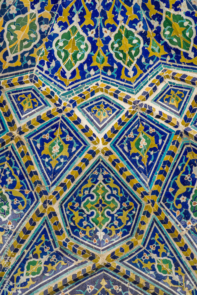 Tiled background with oriental ornaments