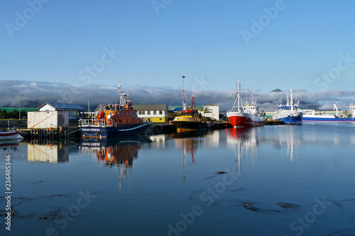 Höfn / Iceland - August 2010: Fishing vessels at the harbour