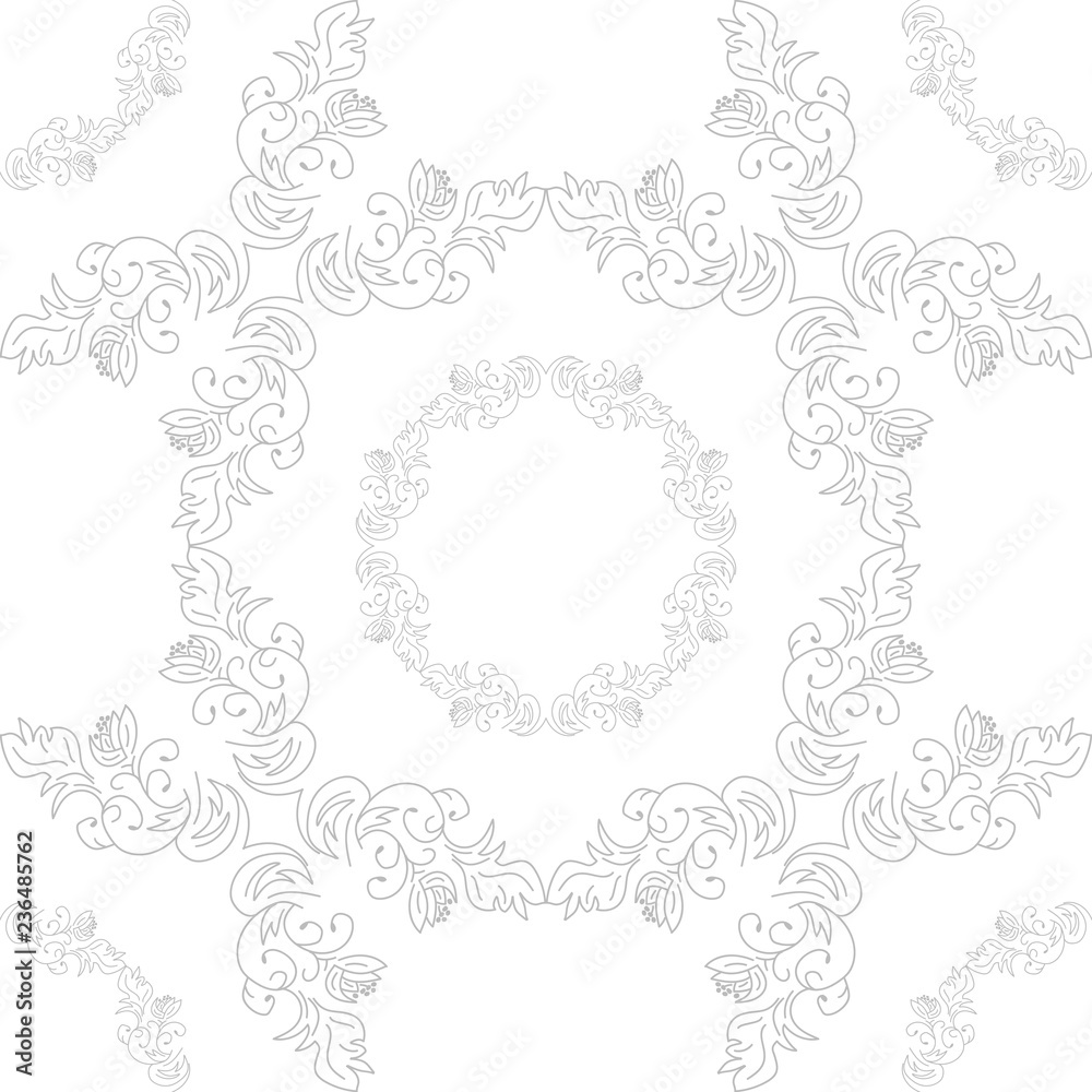 seamless geometric abstract pattern with floral motive