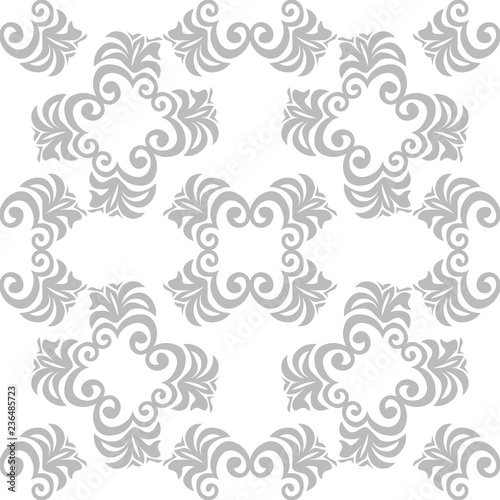 seamless geometric abstract pattern with floral motive