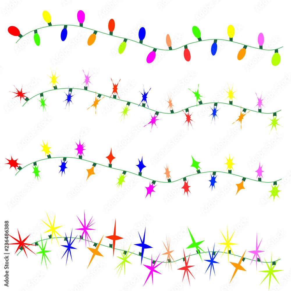 Christmas lights.bright collection. Christmas lights.bright collection.