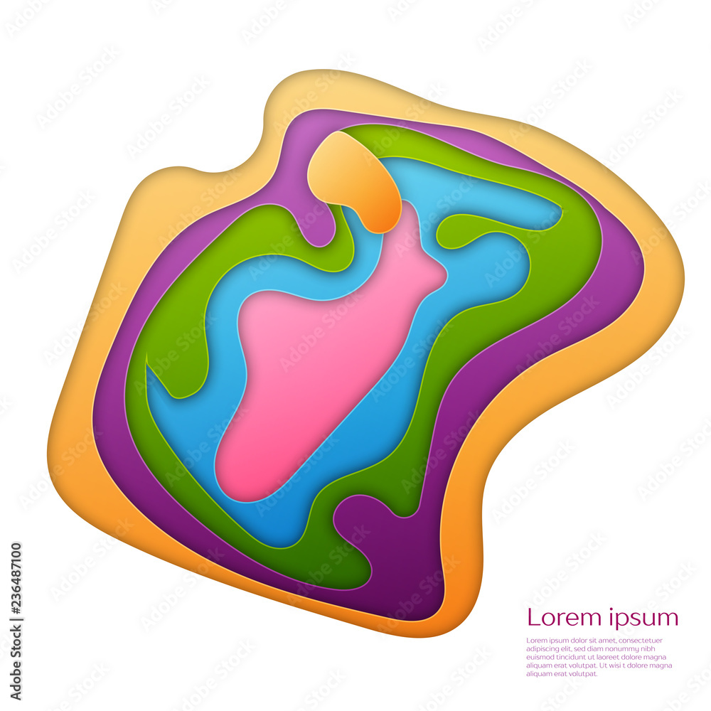 3D abstract background with paper cut shapes 3D abstract background with paper cut shapes