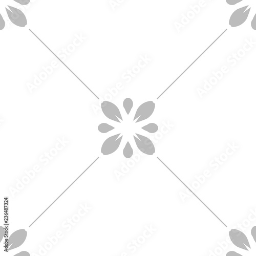 abstract floral seamless pattern with flowers, netting and leaves