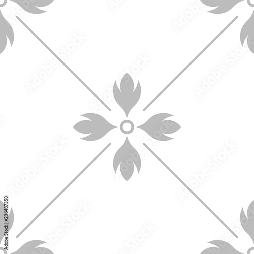 abstract floral seamless pattern with flowers, netting and leaves