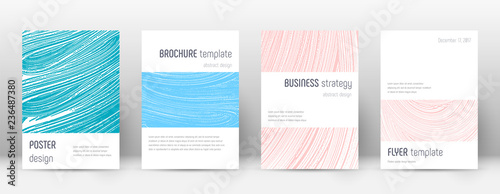 Cover page design template. Minimalistic brochure 