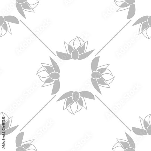 abstract floral seamless pattern with flowers, netting and leaves
