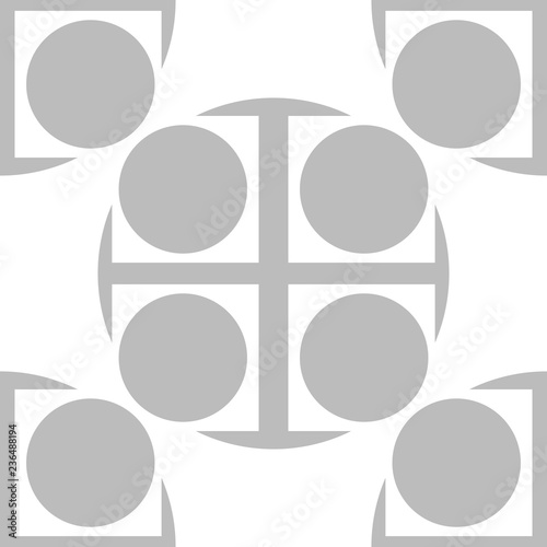 Seamless geometric abstract pattern with circles and rings