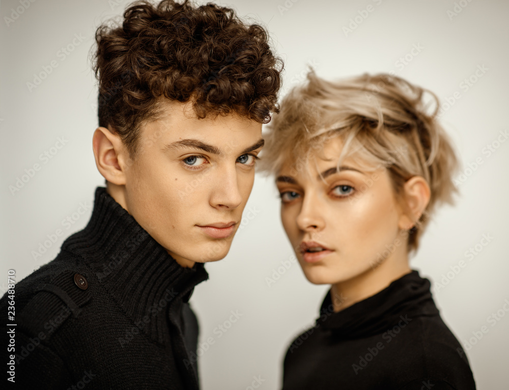 Portrait of beautiful young couple Portrait of beautiful young couple