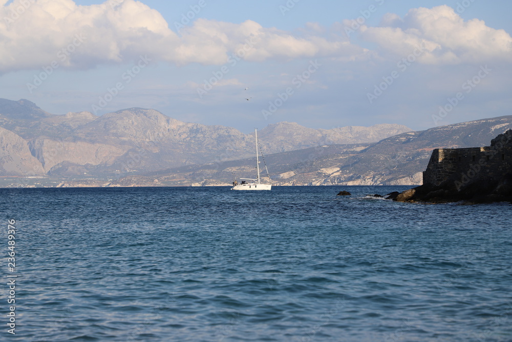 The Mediterranean Sea and the mountains! Panoramic picture 