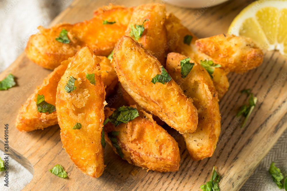 Fototapeta premium Homemade Deep Fried Halloumi Fries