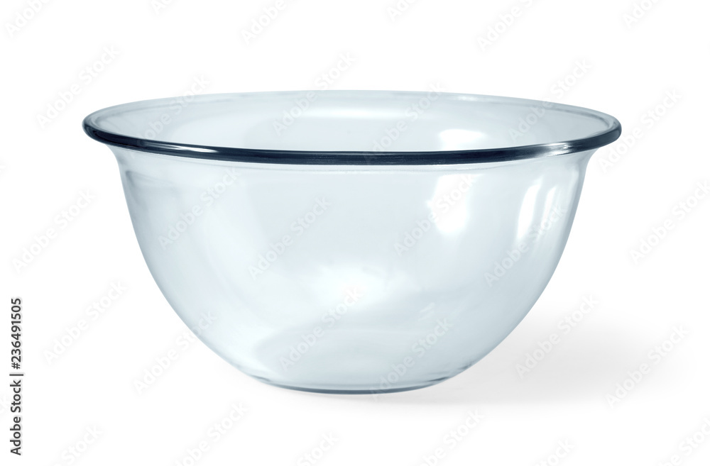 Empty bowl glass isolated on the white Empty bowl glass isolated on the white