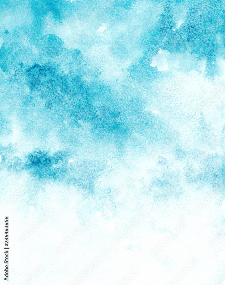 Blue watercolor sky background