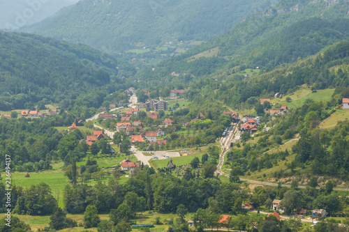View of the Mokra Gora from the Sargan Vitasi station,panorama Serbia.