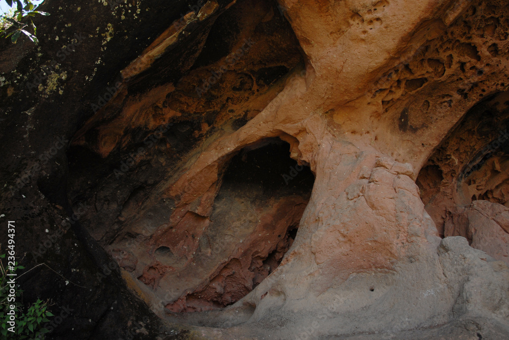 Cueva con pintura rupestre Stock Photo | Adobe Stock