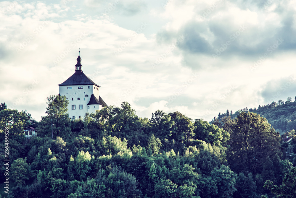 New Castle with forest, Banska Stiavnica