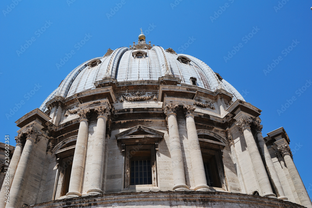 View of the St. Peter's Basilica in Vatican city.