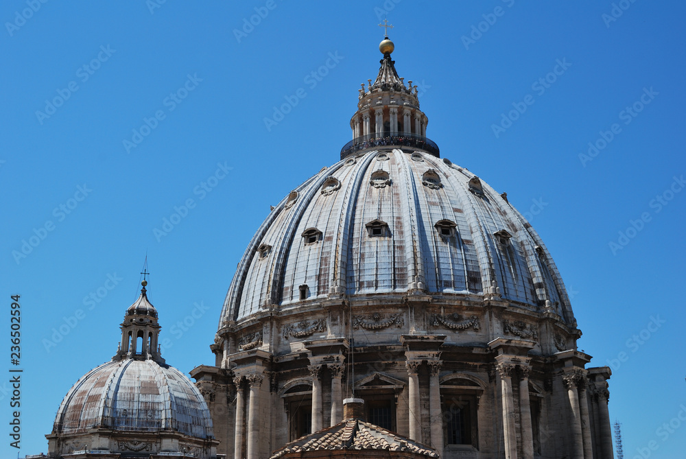 View of the St. Peter's Basilica in Vatican city.