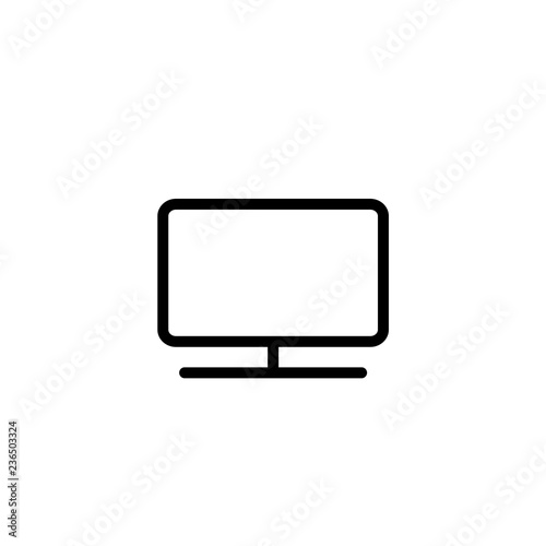 Outline computer monitor icon