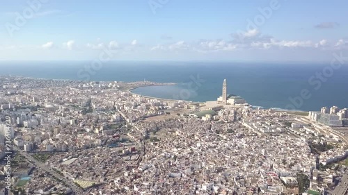 Aerial view of the city of Casablanca, Morocco, north africa photo