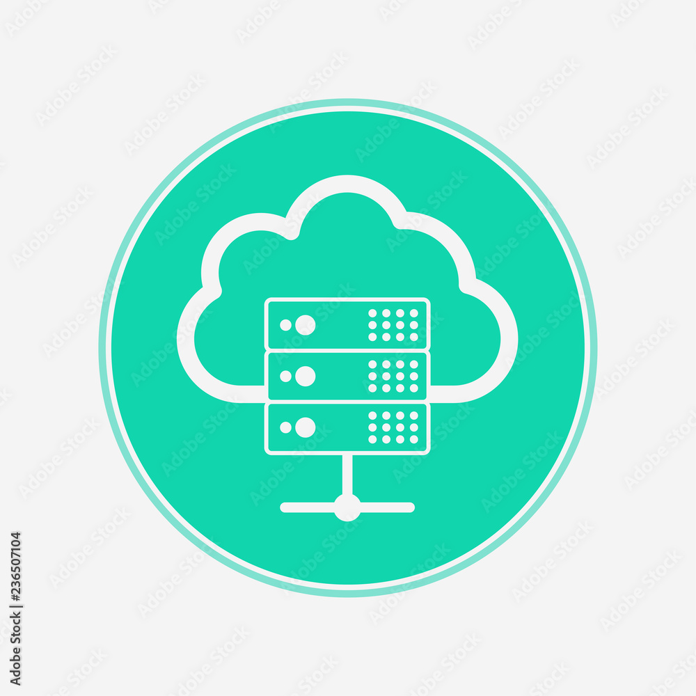 Cloud computing vector icon sign symbol