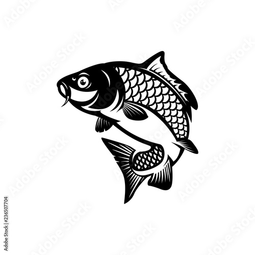carp fish, fishing symbol photo