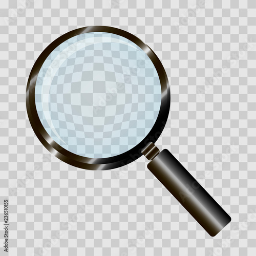magnifying glass for search.realistic sign.