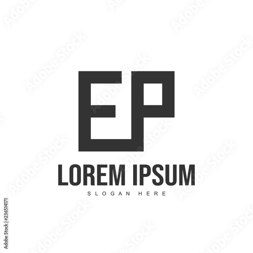 EP Letter logo design. Initial letter logo template