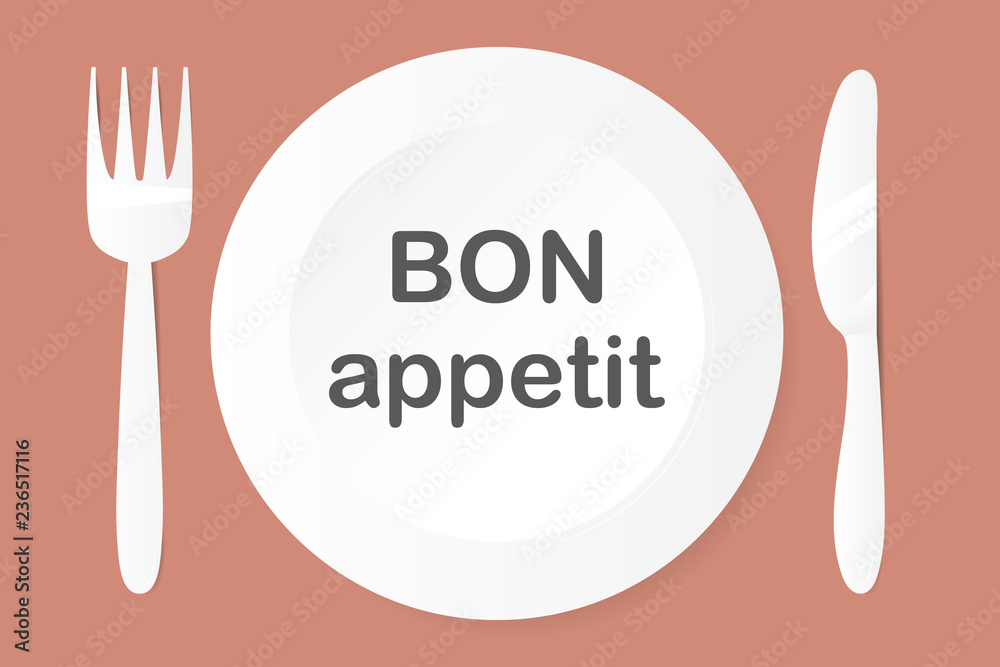 Empty dinner plate with knife and fork Empty dinner plate with knife and fork