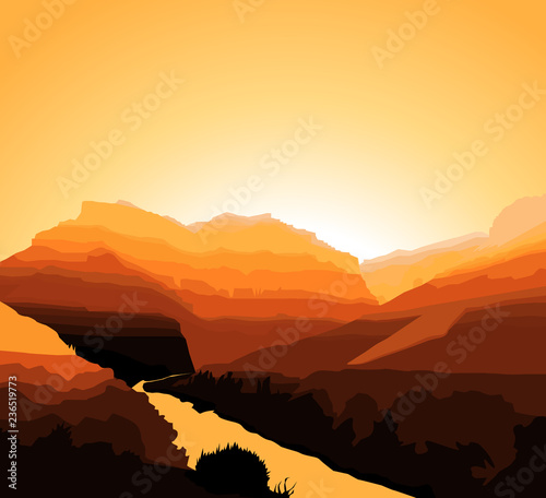 Western desert background. Rocks.