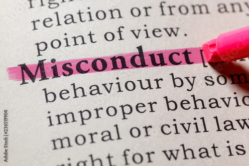definition of misconduct photo