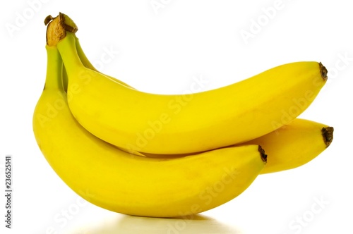 bunch of bananas isolated on white background
