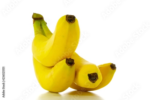 bunch of bananas isolated on white background