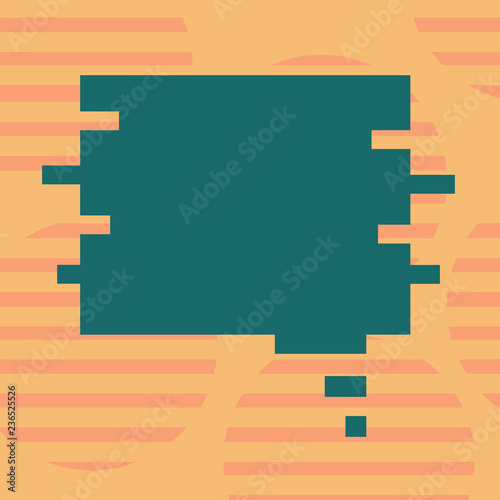 Design business Empty template isolated Minimalist graphic layout template for advertising . Blank Color Speech Bubble in Puzzle Piece Shape Vector for Presentation Ads