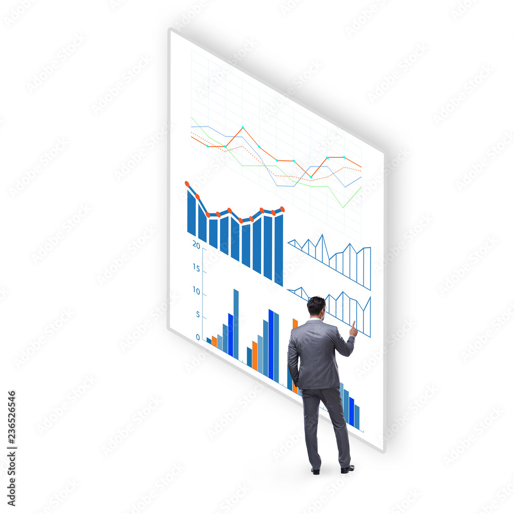 Concept of business charts and finance visualisation Concept of business charts and finance visualisation