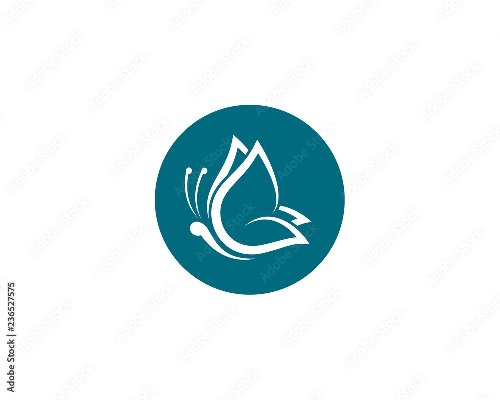 Fototapeta premium Butterfly logo template vector icon