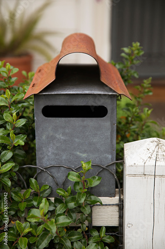 Front yard close up of letter box in Australia photo