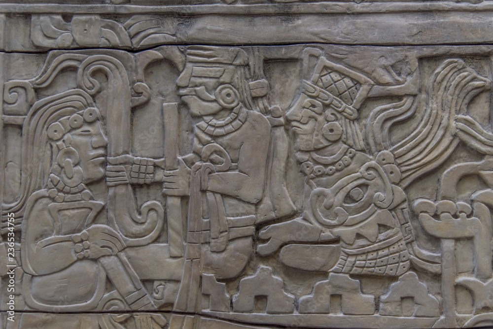 retablos mayas de piedra de la cultura antigua mexicana