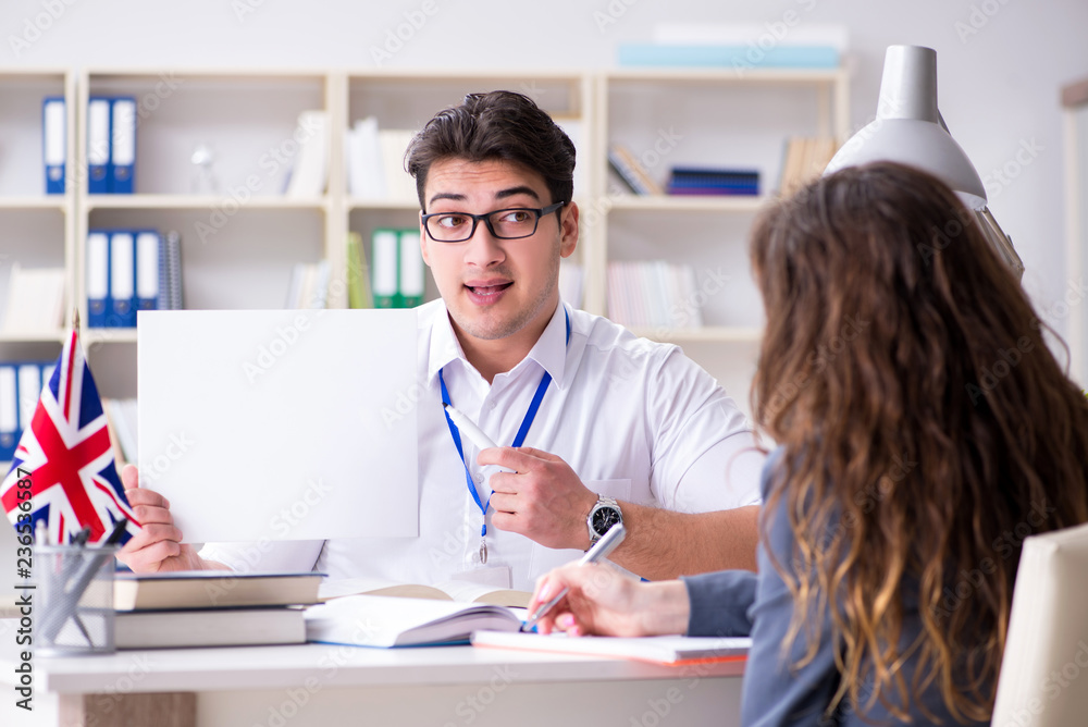 English language training with teacher and student English language training with teacher and student