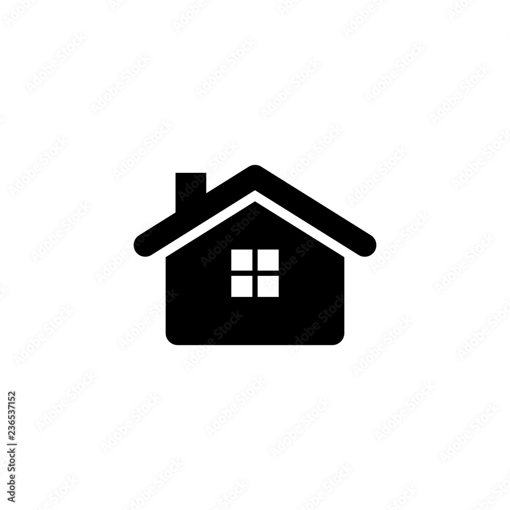 Web home flat icon for apps and websites Web home flat icon for apps and websites