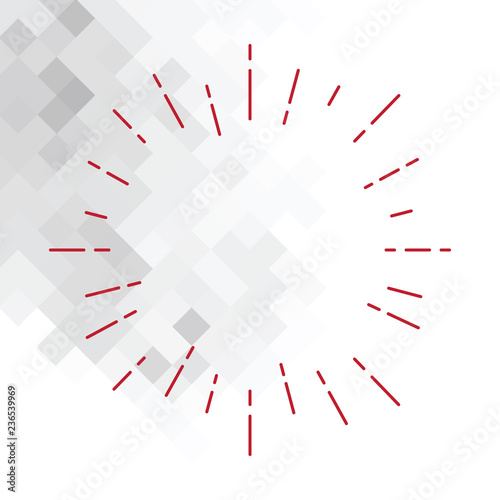 Design business concept Empty copy space modern abstract background. Thin Beam Lines Spreading out Dash of Sunburst Radiates on Mesh of Squares