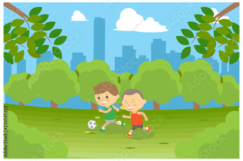 flat illustrations activities outside the home, vector illustration