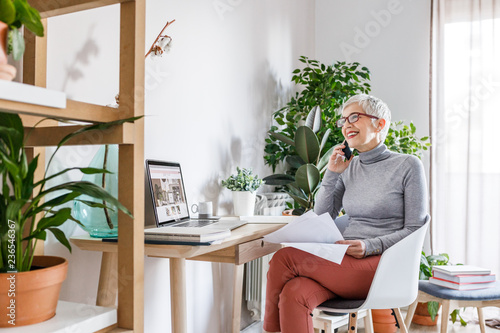 Woman Talking on Cell Phone photo