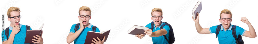 Young student isolated on white background Young student isolated on white background
