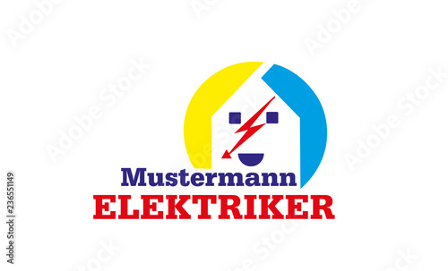 Handwerker logo , Elektriker Logo ,  Elektroinstallateur  Logo