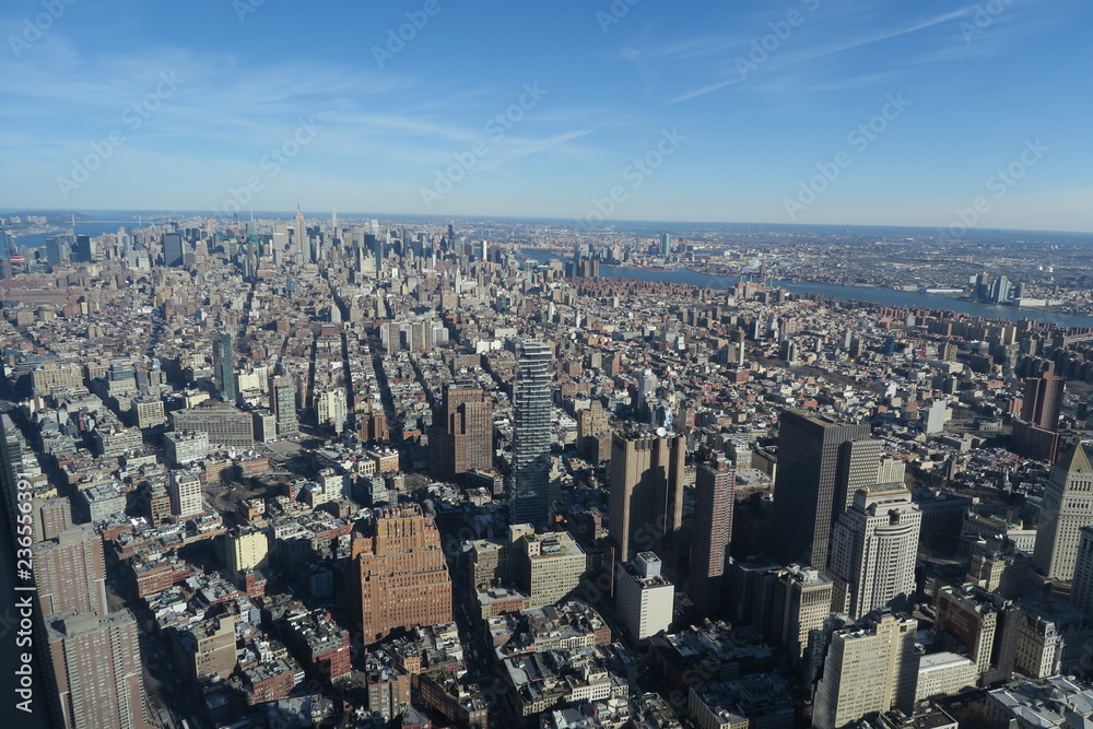 New York von Oben - Wolkenkratzer Skyline