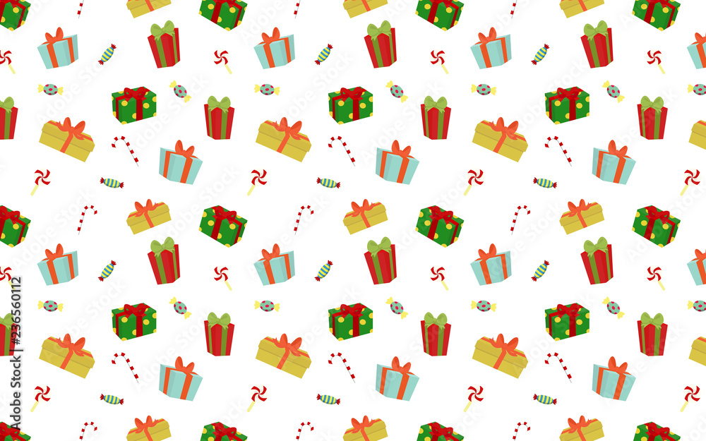 Wallpaper background of gift box and candy and can use as the present wrapping paper. Wallpaper background of gift box and candy and can use as the present wrapping paper.