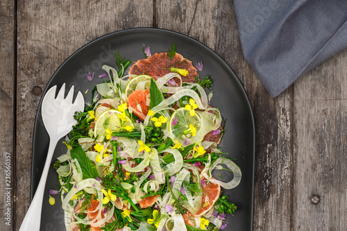 summer salad with blood oranges photo