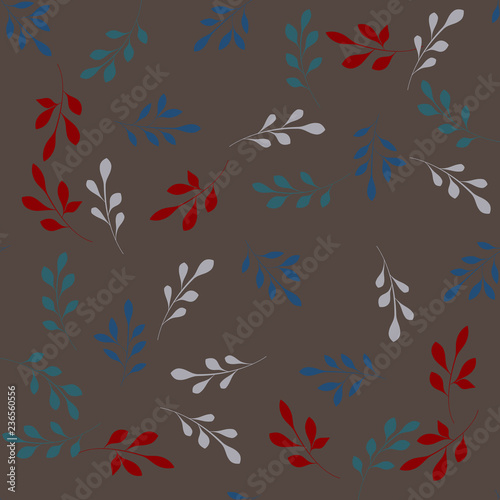 Seamless floral pattern with roses, vector illustration in vintage style