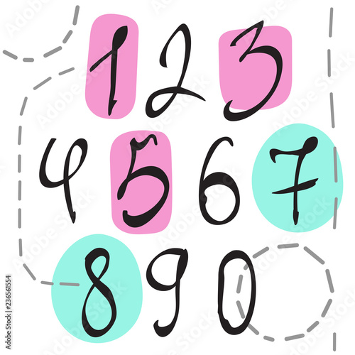 Handwritten numbers set